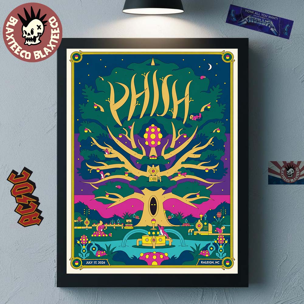 Phish Dry Goods Raleigh North Carolina 2026 Event Poster On July 17 2026 Home Decor Poster Canvas
