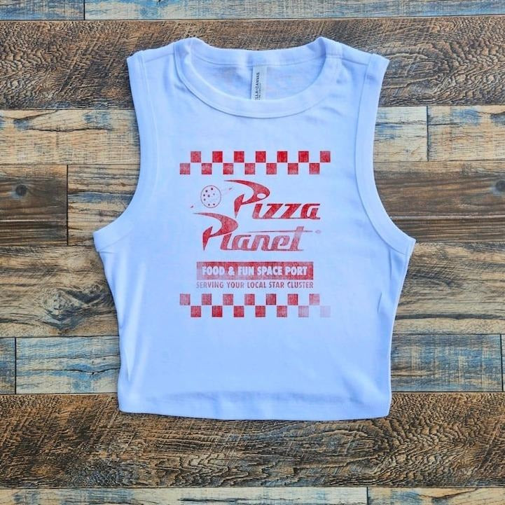 Pizza Planet Baby Tee, WDW Alien Pizza Crop, Happiest Place Pizza Crop Cotton Fashion Hoodie, Sweatshirt | Teenookco.com