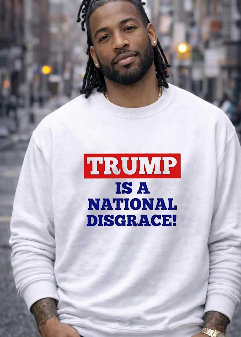 Political Apparel ‘ Anti-Trump Protest Slogan ‘ Is a National Disgrace T-Shirt