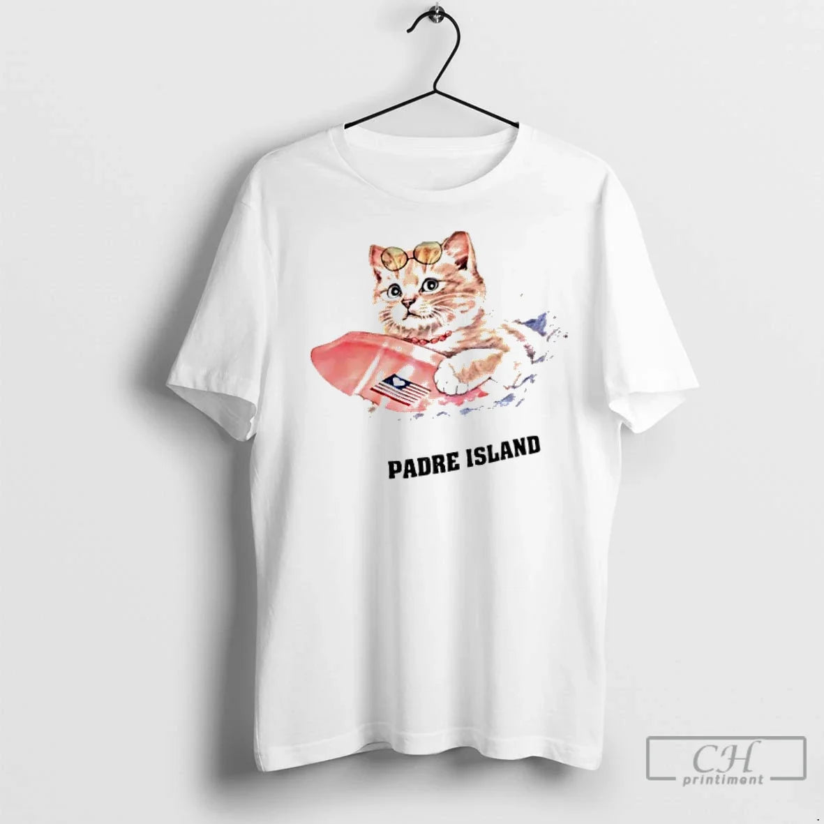 Premium Cat Surfing Padre Island Unisex