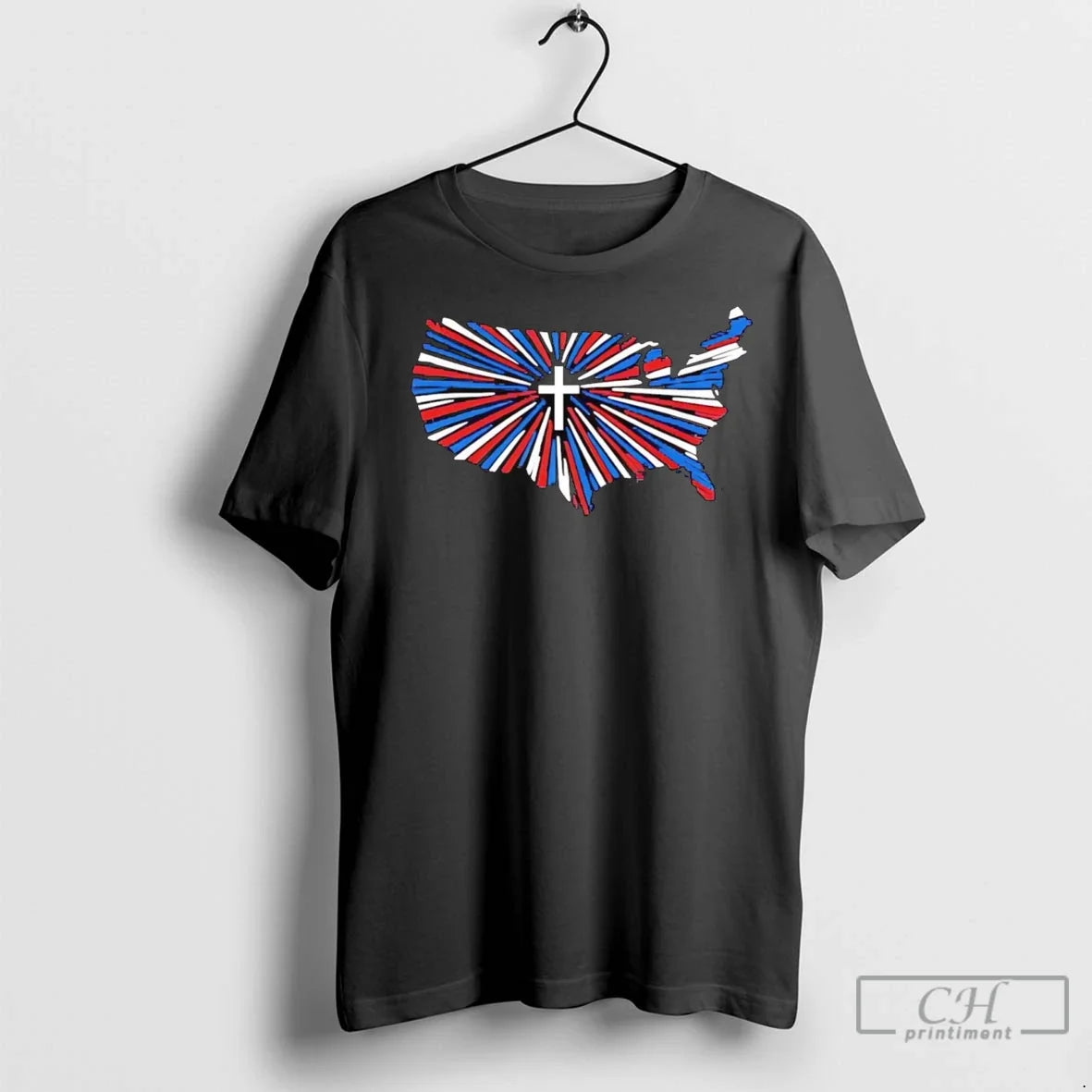 Premium Godly America Jesus Crosses Us Flag Unisex