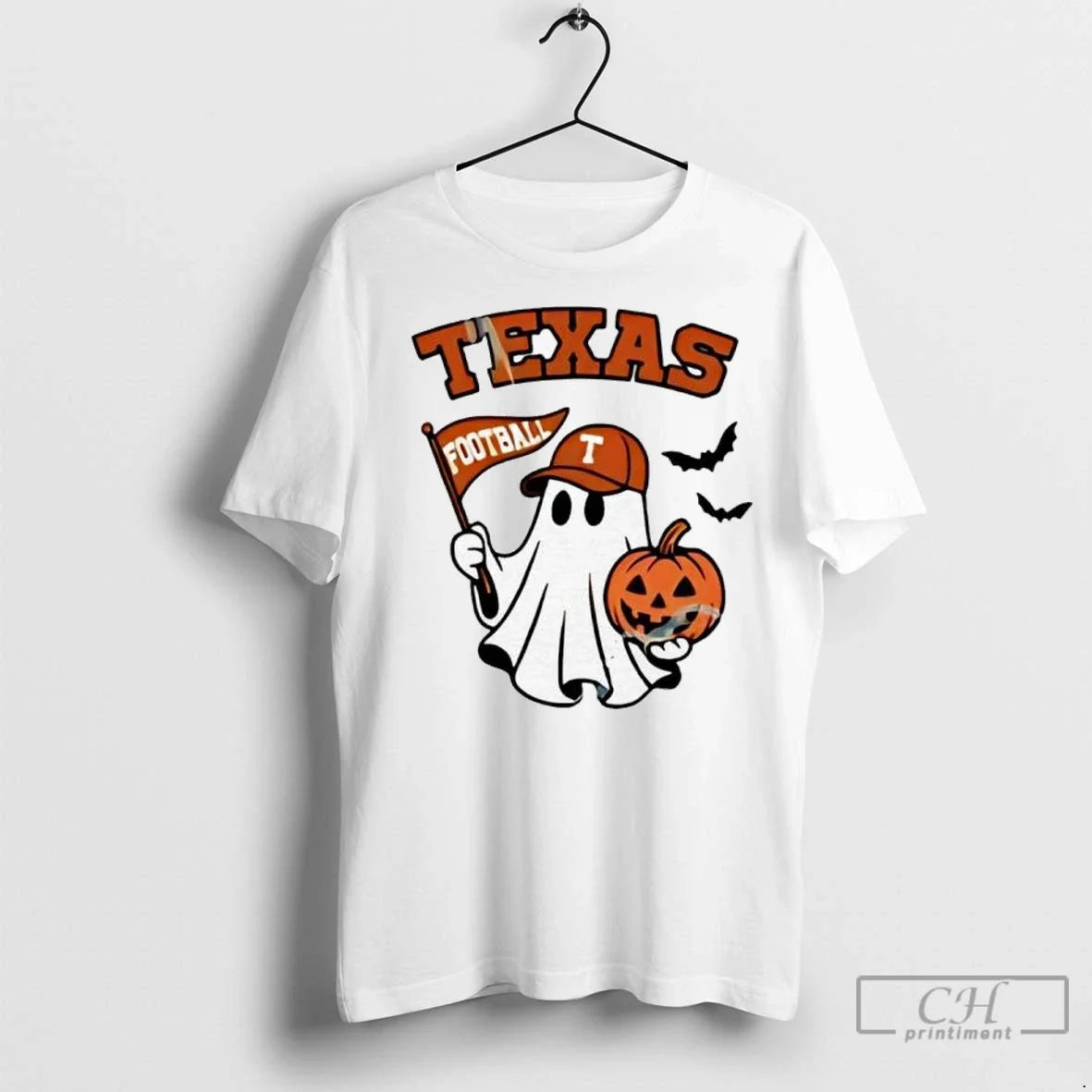 Premium Halloween Ghost Texas Longhorns Football Flag Pumpkin Unisex