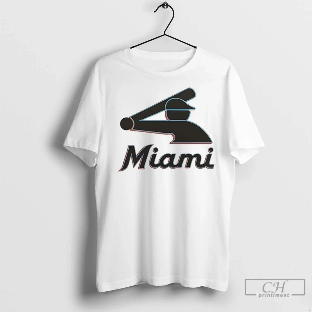 Premium Miami Marlins Baseball Stickman 2 Sided Unisex