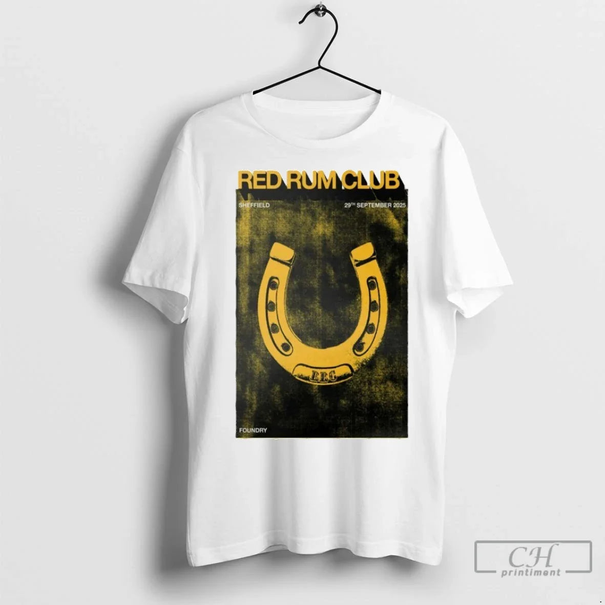 Premium Red Rum Club September 29 2025 Foundry Sheffield Uk Horseshoe Unisex