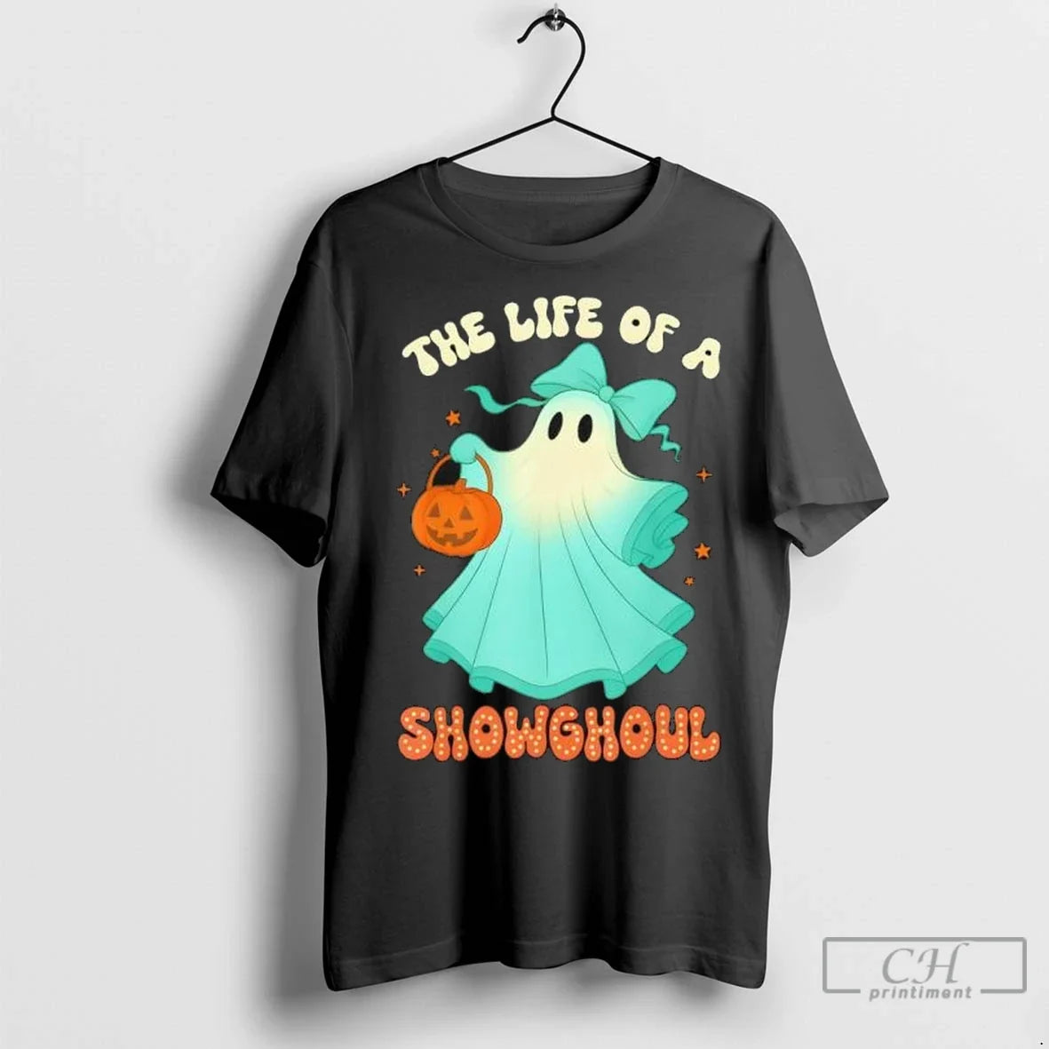 Premium The Life Of A Showghoul Retro Halloween Spooky Girls T Shirts Unisex