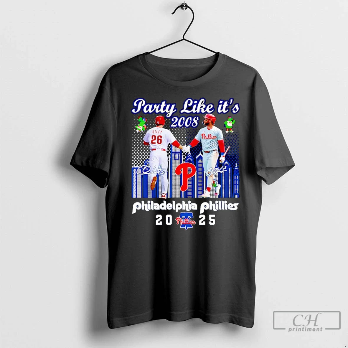 Premium Utley And Harper Party Like Its 2008 Philadelphia Phillies 2025 Unisex
