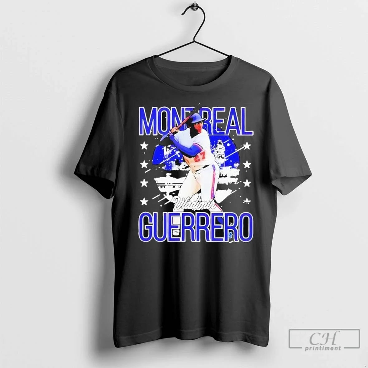 Premium Vladimir Guerrero Montreal Skyline Swing T Shirts Unisex