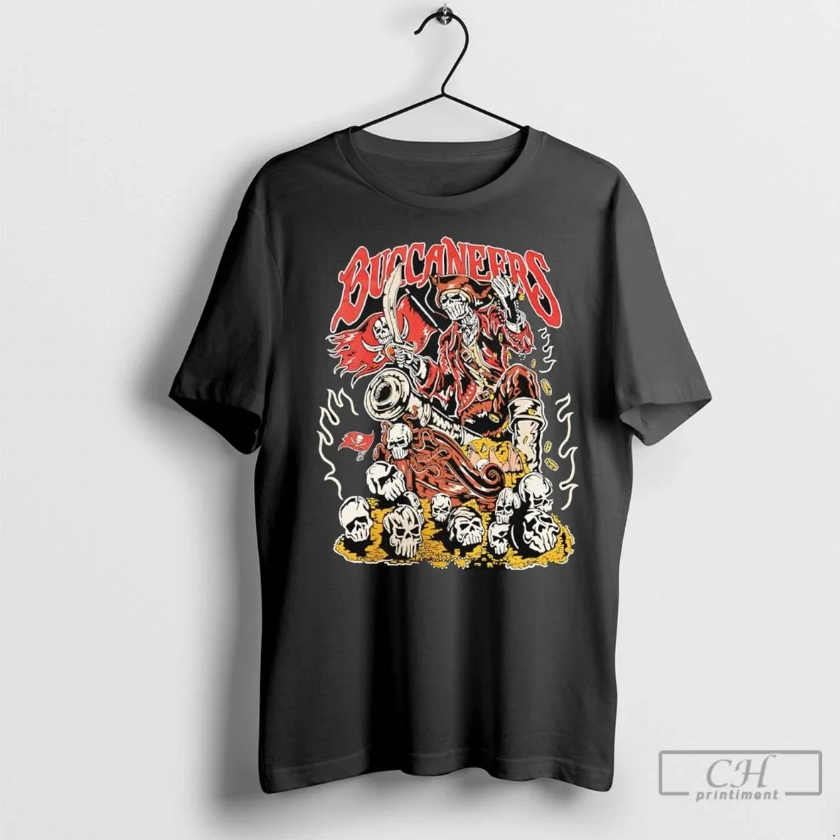Premium Warren Lotas X Tampa Bay Buccaneers Graphic Skull T Shirts Unisex