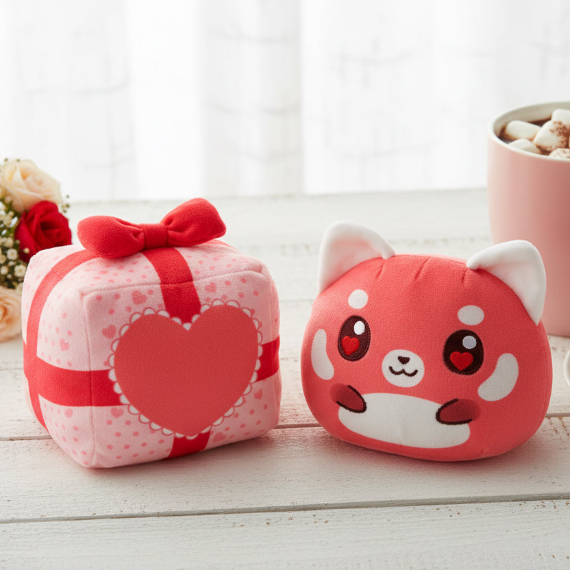 Valentine Present Red Panda 4" Reversible Plushie Unisex