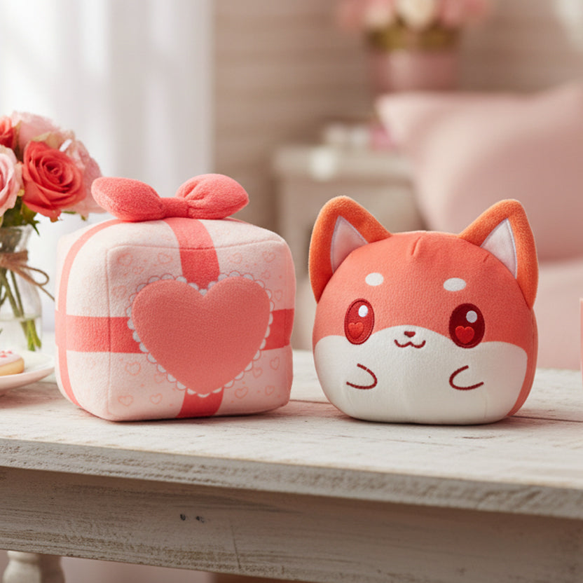 Valentine Present Shiba 4" Reversible Plushie Unisex