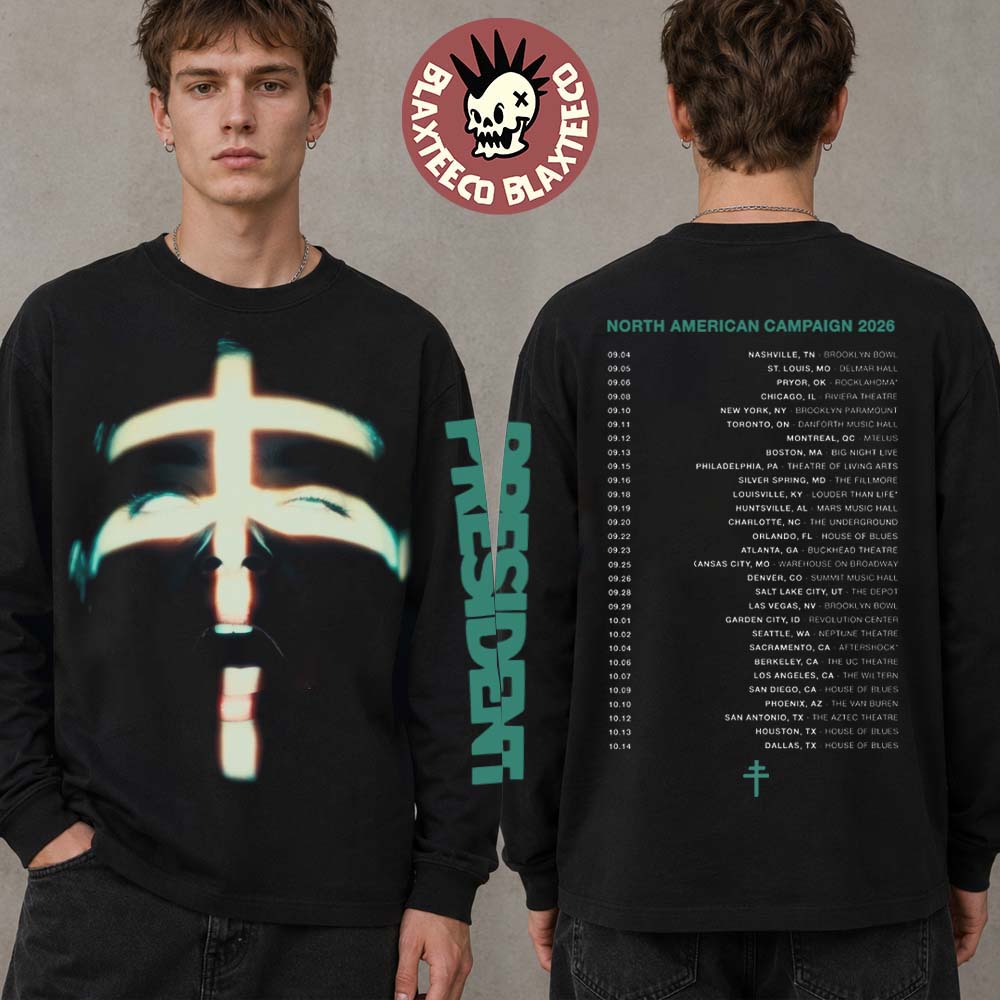 President North American Campaign 2026 Tour Merch Blood Of Your Empire Main Cover Long Sleeve