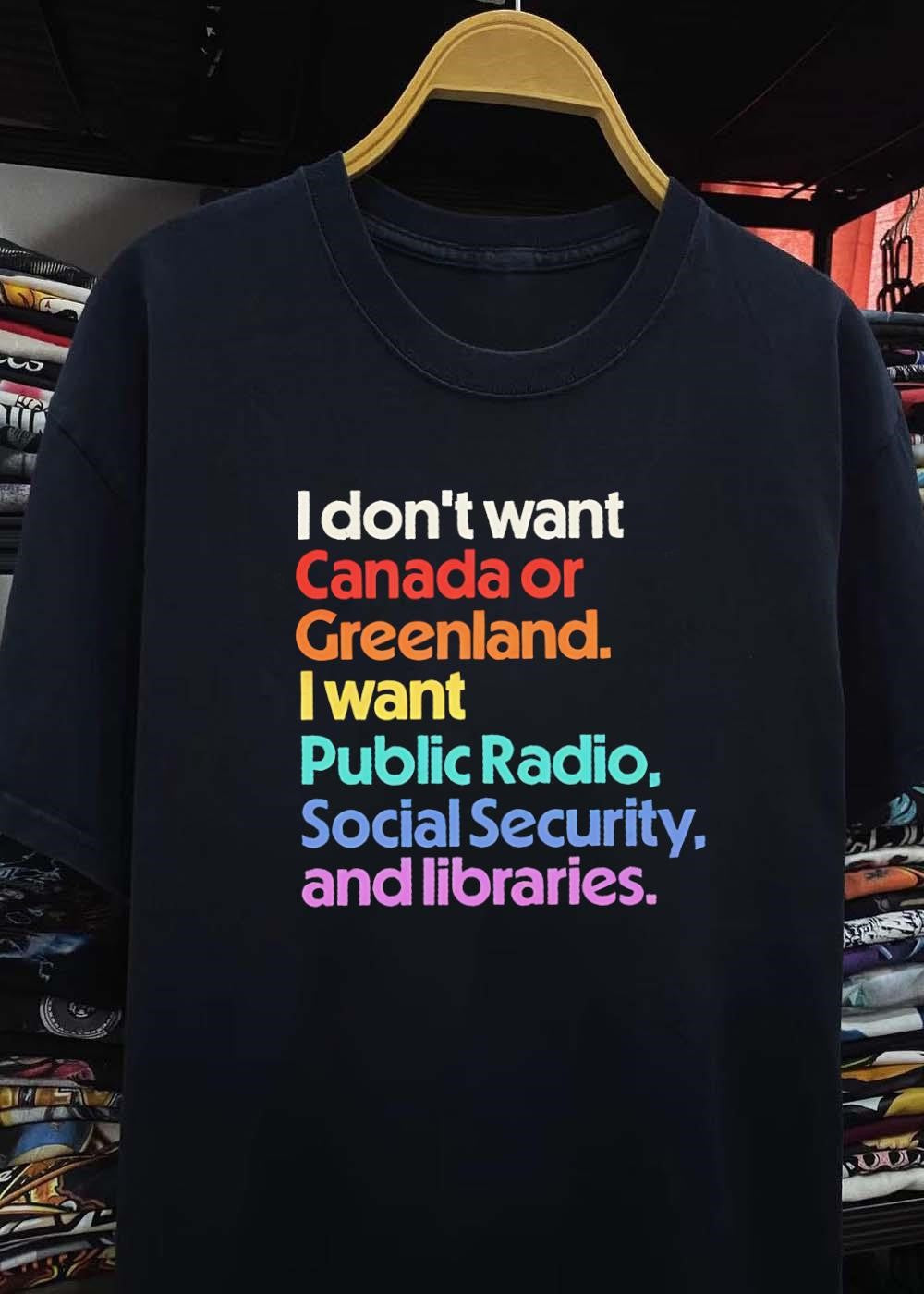 Public Radio Social Security Libraries T-Shirt