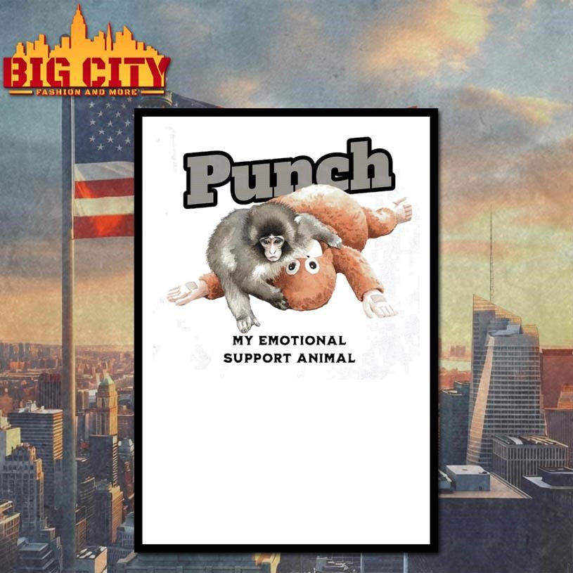 Punch The Monkey My Emotional Support Animal Shirt Unisex