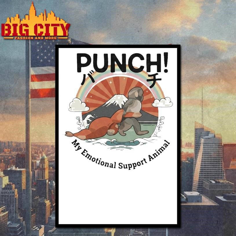 Punch the Monkey Japanese Style Shirt Unisex