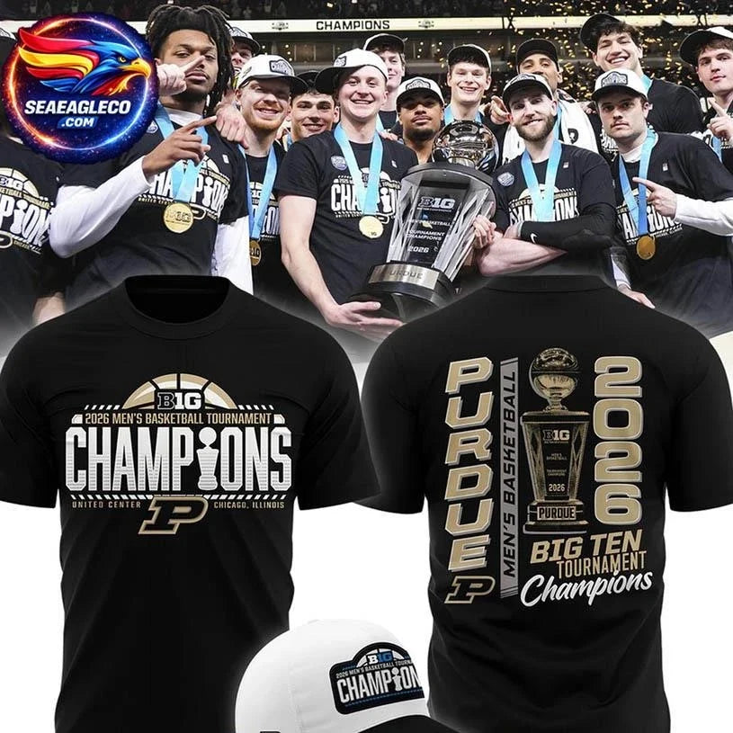Purdue Boilermakers 2026 Big Ten Champions Locker Room Two Sided Shirt Unisex