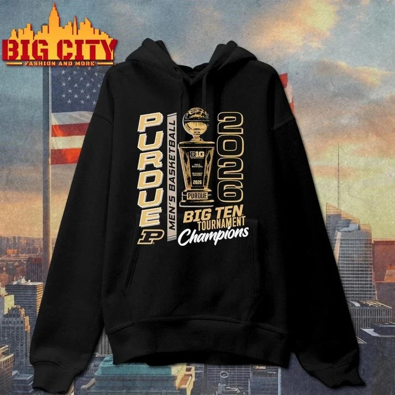 Purdue Boilermakers Men’s Basketball 2026 Big Ten Tournament Champions Trophy Shirt Unisex