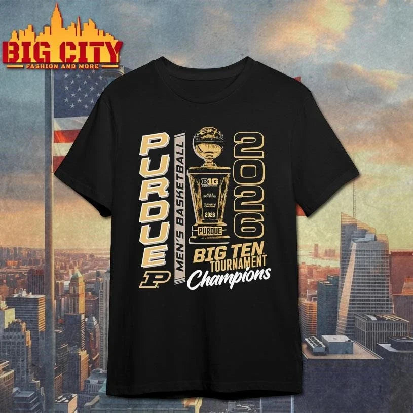 Purdue Boilermakers Men’s Basketball 2026 Big Ten Tournament Champions Trophy Shirt Unisex