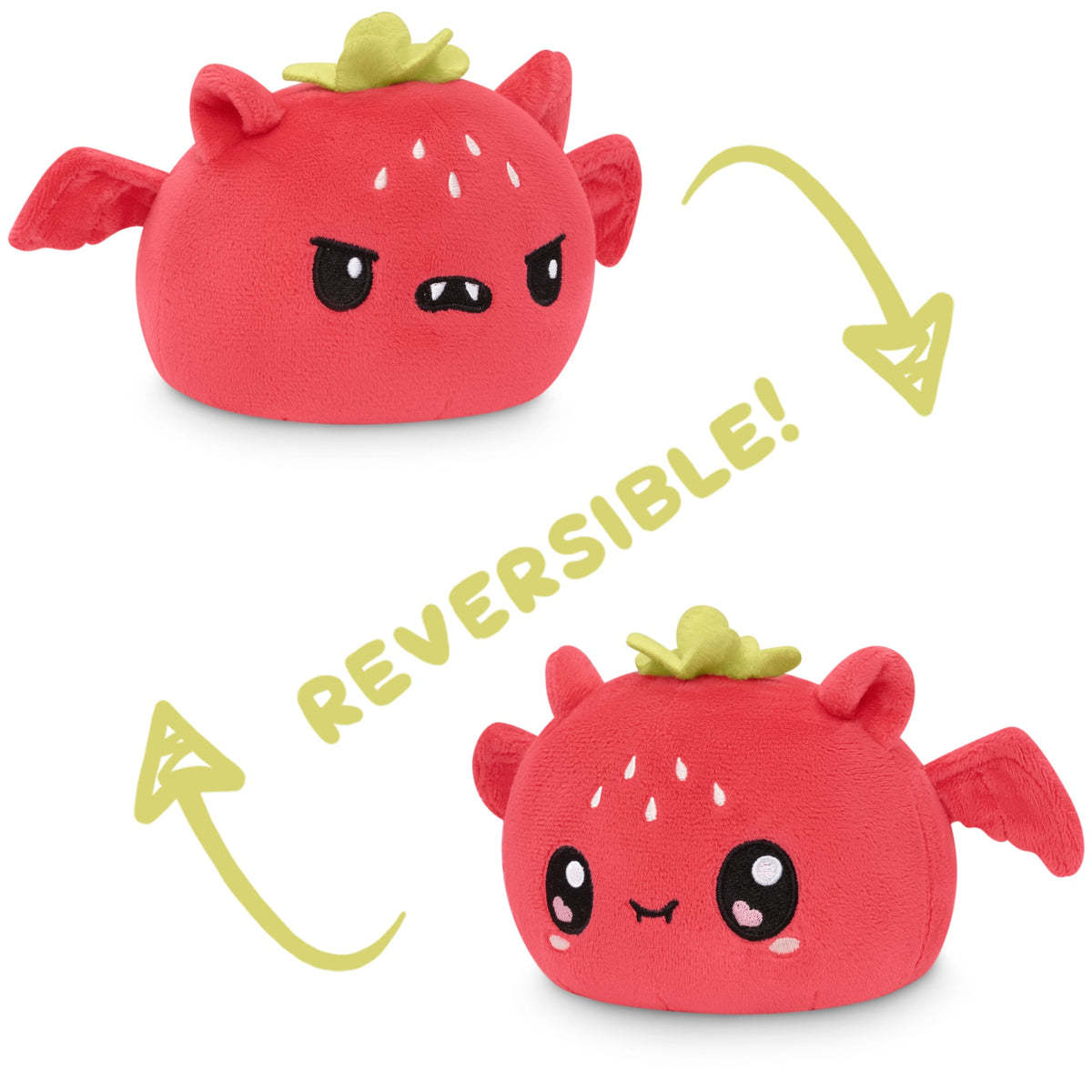 TeeTurtle Reversible Bat Plushie (Strawberry) Unisex