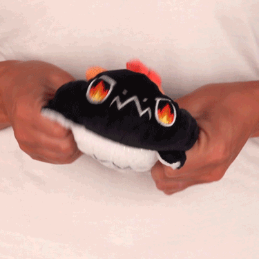 TeeTurtle Reversible Dragon Plushie (Black + White Sparkle) Unisex