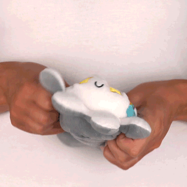 TeeTurtle Reversible Octopus Plushie (Gray + White Sparkle) Unisex