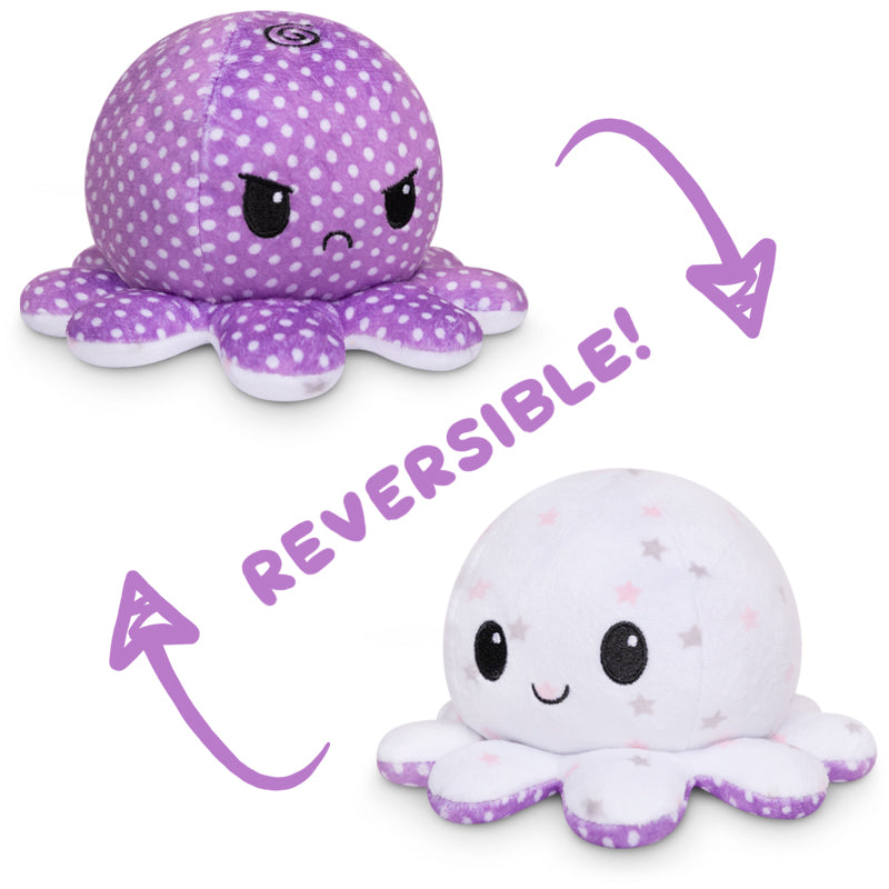 TeeTurtle Reversible Octopus Plushie (Stars + Polka Dots) Unisex