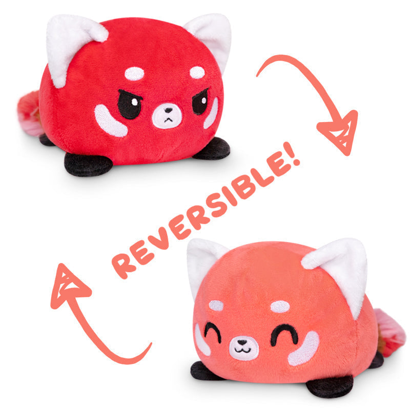 TeeTurtle Reversible Red Panda Plushie (Red + Light Red) Unisex