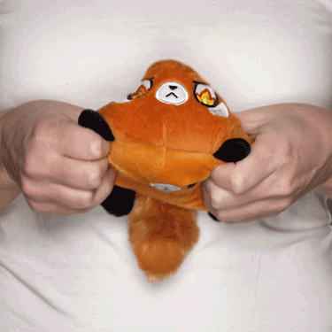 TeeTurtle Reversible Red Panda Plushie (Orange) Unisex