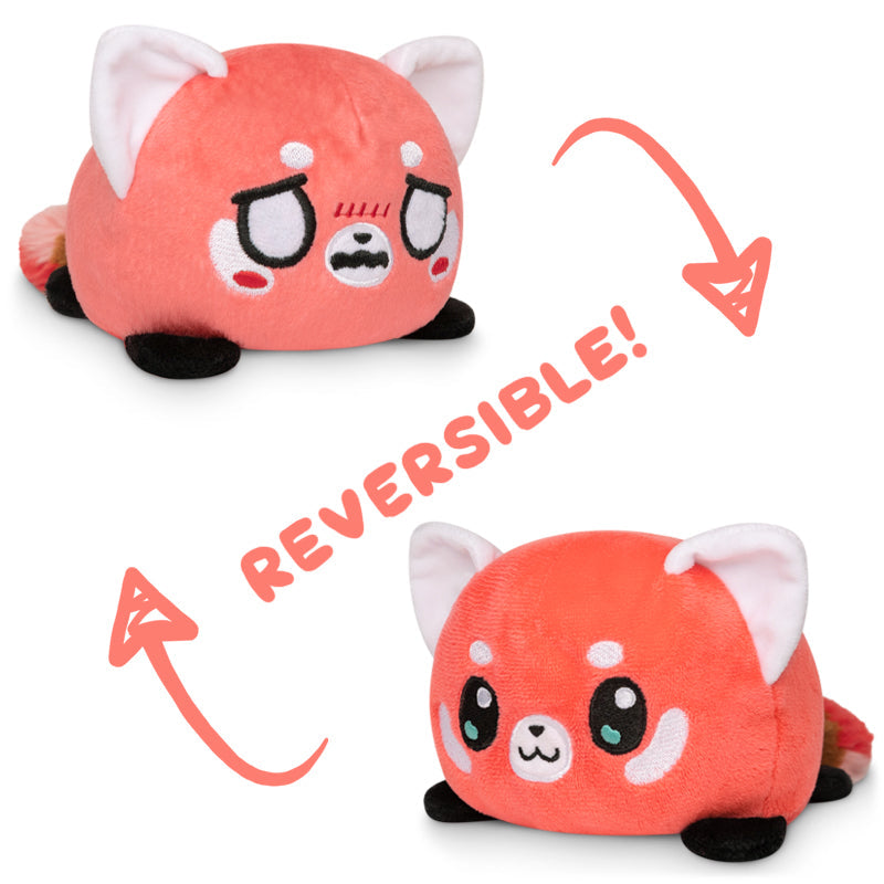 TeeTurtle Reversible Red Panda Plushie (Light Red + Red) Unisex