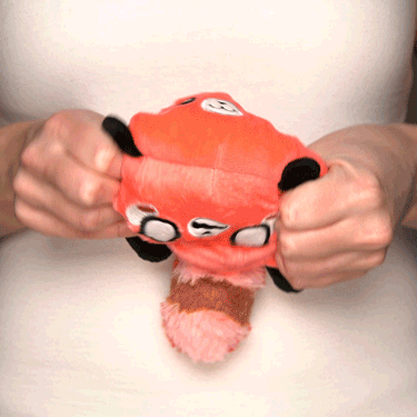 TeeTurtle Reversible Red Panda Plushie (Light Red + Red) Unisex