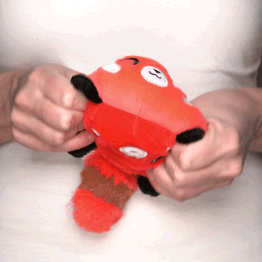 TeeTurtle Reversible Red Panda Plushie (Red + Light Red) Unisex