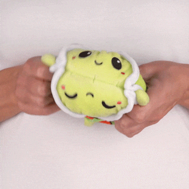 TeeTurtle Reversible Turtle Plushie (Strawberries & Flowers Shell) Unisex
