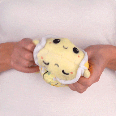 TeeTurtle Reversible Turtle Plushie (Lemons & Flowers Shell) Unisex