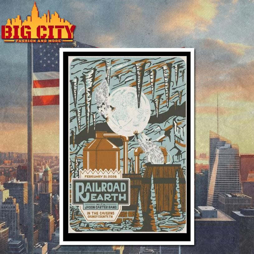 Railroad Earth Grundy County CO TN Feb 21 2026 Poster Shirt Unisex