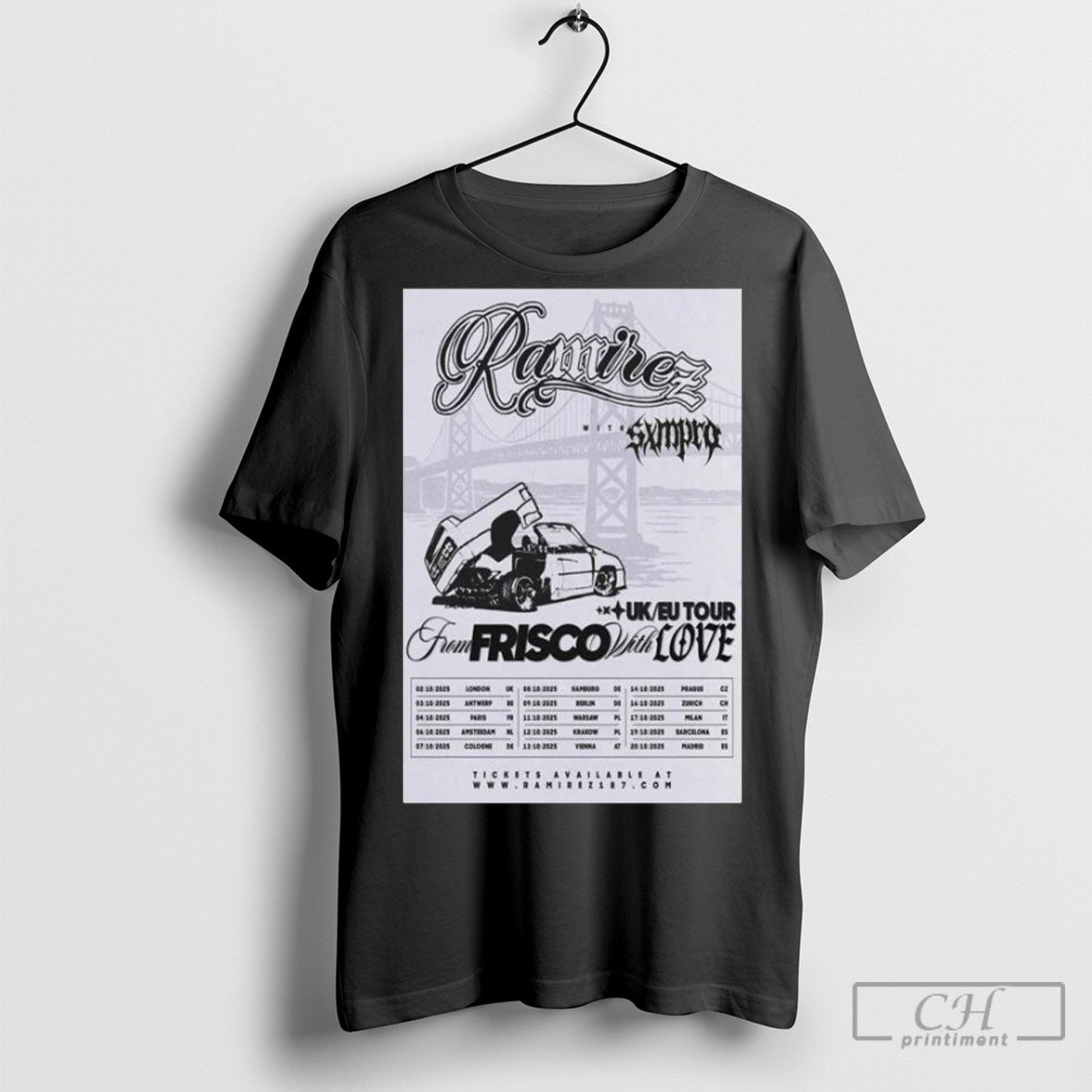 Ramirez Uk Eu Tour 2025 Poster T Shirts Unisex