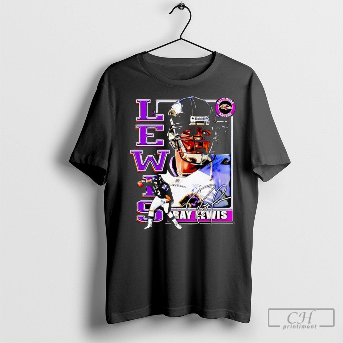 Ray Lewis Baltimore Ravens Signature Retro Shirts Unisex
