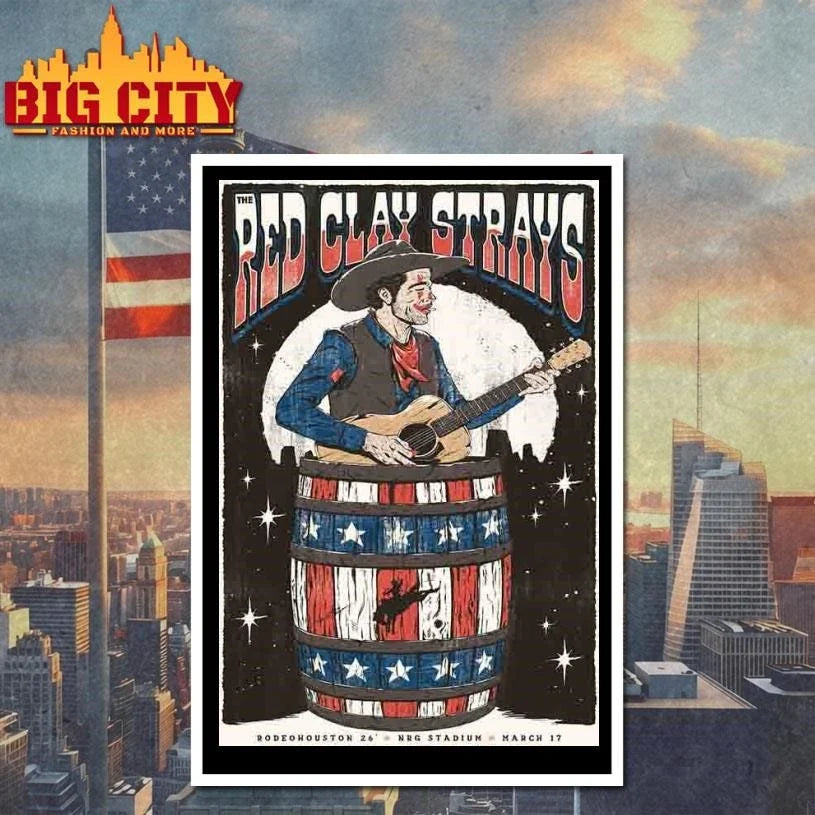 Red Clay Strays March 17 2026 NRG Park Houston TX Poster Shirt Unisex