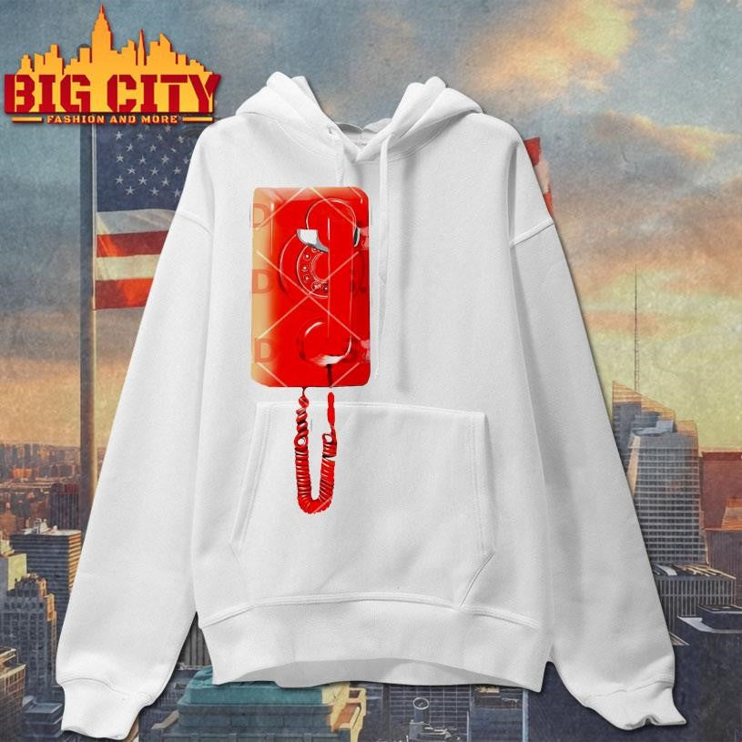 Red Vintage Wall Telephone Shirt Unisex