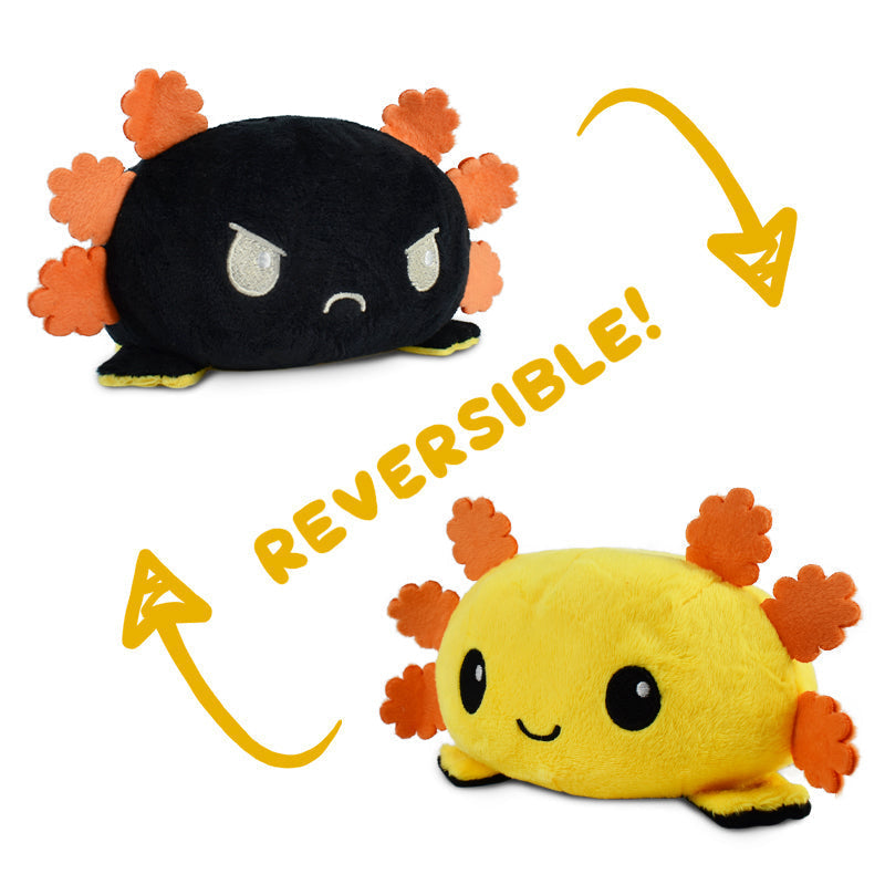 TeeTurtle Reversible Axolotl Plushie (Black + Yellow) Unisex