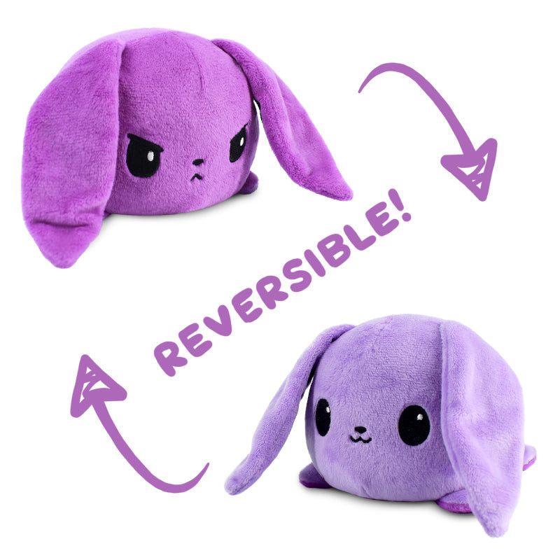 TeeTurtle Reversible Bunny Plushie (Purple + Light Purple) Unisex