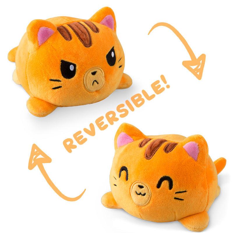 TeeTurtle Reversible Cat Plushie (Orange) Unisex