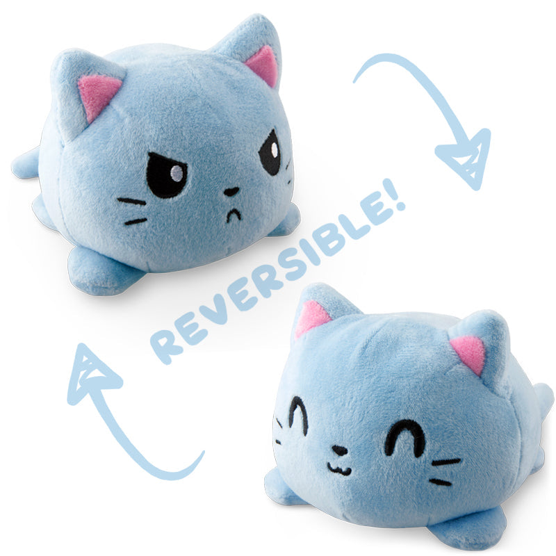 TeeTurtle Reversible Cat Plushie (Russian Blue) Unisex