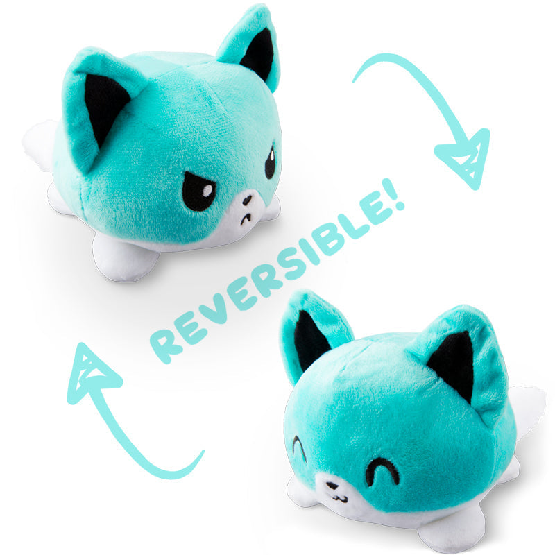 TeeTurtle Reversible Fox Plushie (Aqua) Unisex