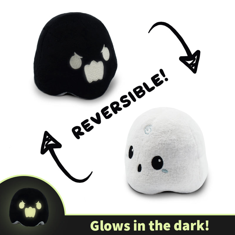 TeeTurtle Reversible Ghost Plushie (Black Glow + White) Unisex