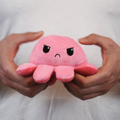 TeeTurtle Reversible Octopus Plushie (Pink RAGE) Unisex