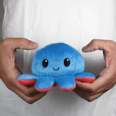 Reversible Octopus Plushie (Red + Blue) Unisex