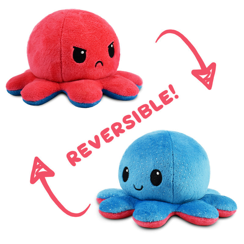 Reversible Octopus Plushie (Red + Blue) Unisex