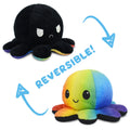 TeeTurtle Reversible Octopus Plushie (Black + Rainbow) Unisex