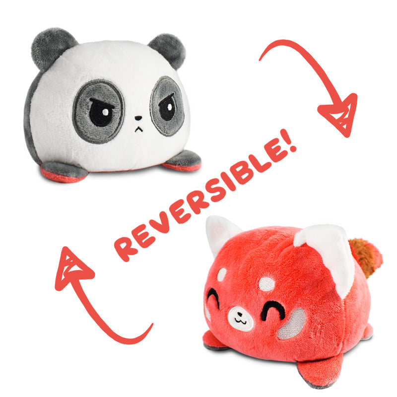 TeeTurtle Reversible Panda & Red Panda Plushie Unisex