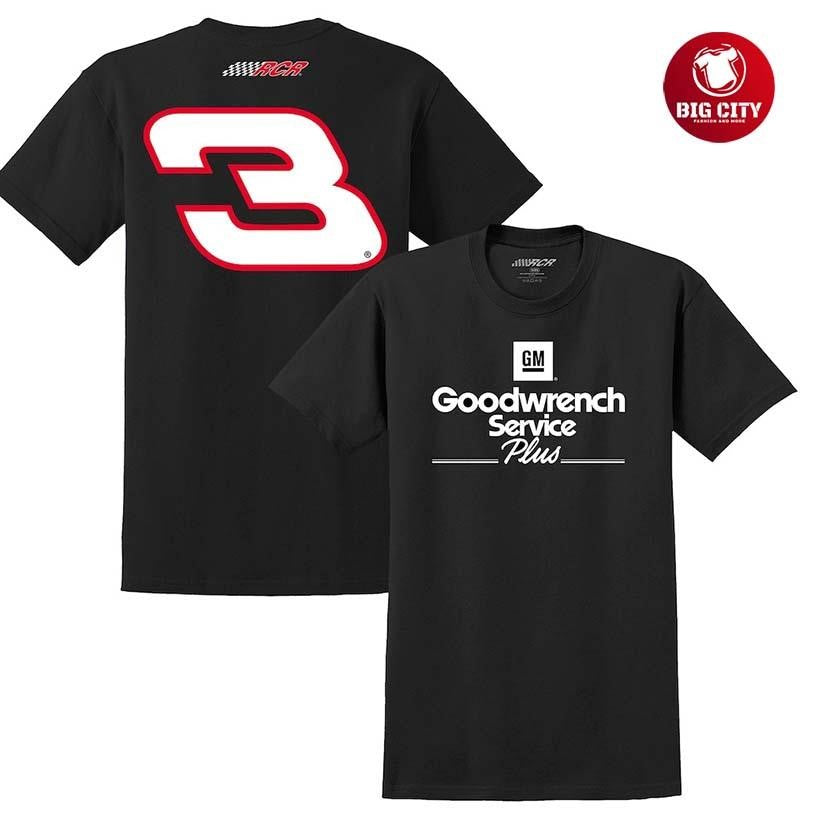 Richard Childress Racing Team Collection Black Goodwrench Service Plus Sponsor Lifestyle Two Sided Shirt