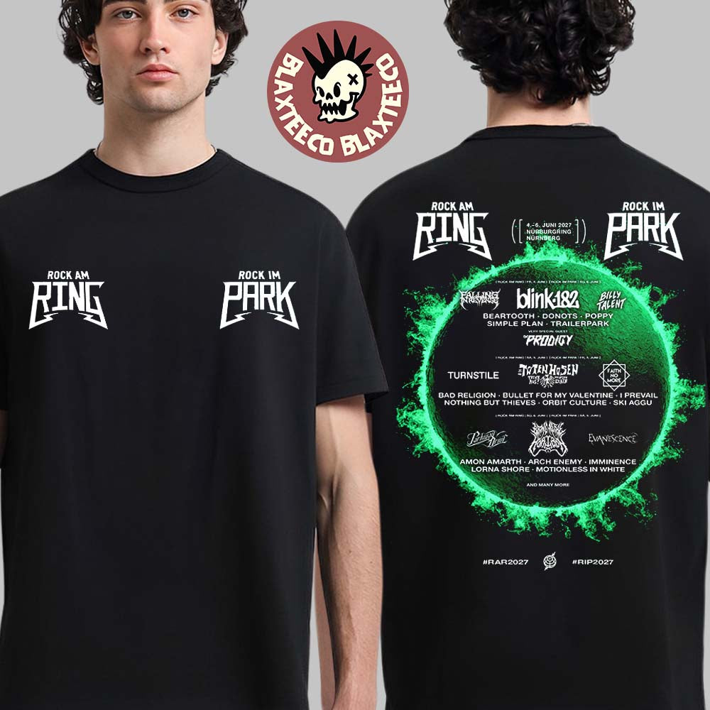 Rock Am Ring And Rock Im Park 2027 Lineup In Nurburgring And Nurnberg From 4-6 June 2027 Two Sided T-Shirt